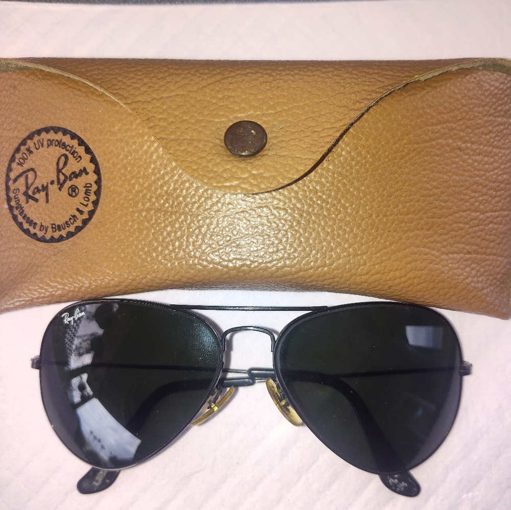 Vintage 80's  RAY BAN AVIATORS - Picture 2 of 4